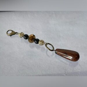 Mahogany Obsidian zipper pull New